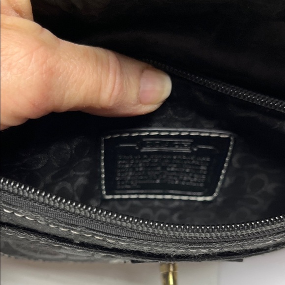 Coach Black and Gold Wristlet